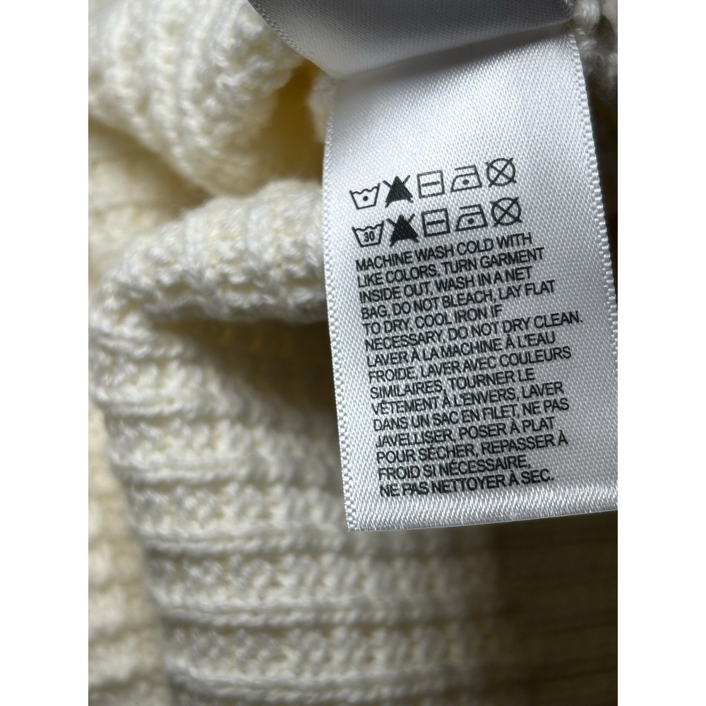 NWT Lucky Brand Women's Knit Sleeveless Sweater Pullover Size XL Cream Textured - Picture 7 of 7